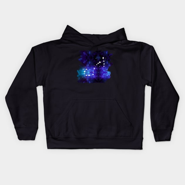 Scorpio Galaxy Kids Hoodie by joyandgrace